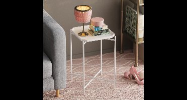 Skye Decor, Salontafel, Shb-008-B, Metaal, Wit, 46 x 46 x 56 cm