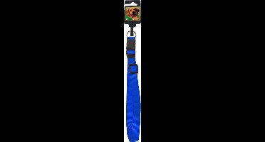 Hondenhalsband Nylon halsband verstelbaar 20 mm, 45-60 cm Blauw