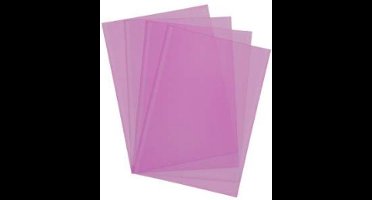 Schutbladen glass A4 -200 micron transparant / rood