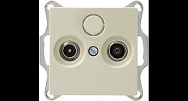 MERTEN coax wandcontactdoos met centraalplaat | WIT