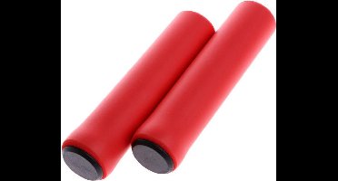 MTB lichtgewicht soft GRIP handvatten 130mm SILICONE foam 35g LIGHTWEIGHT- Rood