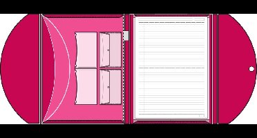 EXXO-HFP #70361 Schrijfmap - Portfolio-Lite - voor links- & rechtshandigen - Wit, 5 stuks