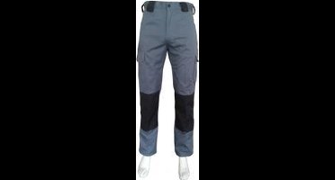Werkbroek katoen/polyester grijs-zwart maat 62