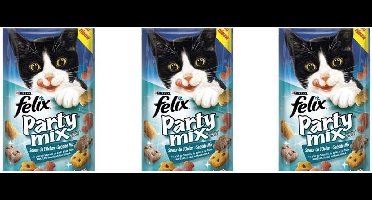 Felix snacks 60G Party Mix Seaside kattenmix per 3 zakjes!