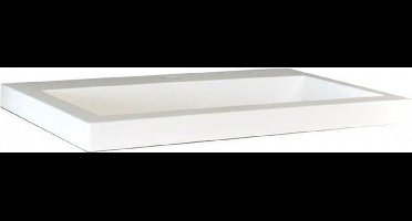 Wiesbaden Wastafel - 1 kraangat - 100 x 36 cm - Wit
