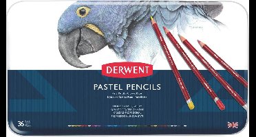 Derwent Pastel Potloden - Assortiment in blik - 4mm - 36 stuks