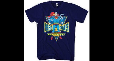 DC Comics Superman Heren Tshirt -S- World Hero Blauw
