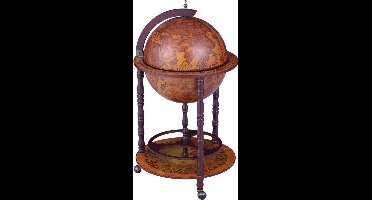 Brulo Wereldbol Globebar barglobe Frobisher Wijnrek - ⌀ 45 cm - 4 flessen