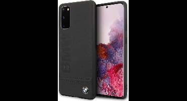 BMW Backcase hoesje geschikt voor Samsung Galaxy S20 - Effen Zwart - Leer