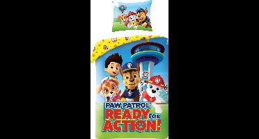 PAW Patrol Dekbedovertrek Ready for Action - Eenpersoons - 140 x 200 cm - Katoen