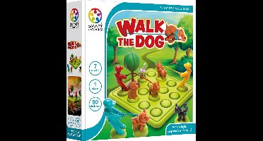 SmartGames Walk the Dog - Logisch Denkspel - 80 Educatieve Honden & Katten Uitdagingen - Ruimtelijke Breinbreker & Solospel - Vanaf 7 Jaar
