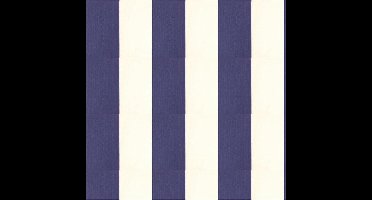 Dutch Wallcoverings - Vliesbehang streep blauw/wit