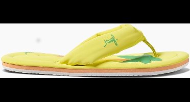 Reef Pool Float Dames Slippers - Yellow Palm - Maat 40
