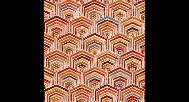 Dutch Wallcoverings - Wallstitch fan design red