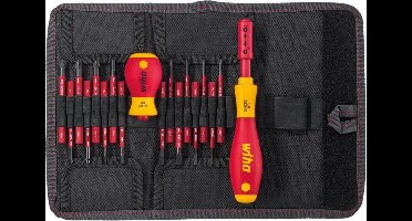 Wiha Schroevendraaier- en bitset slimVario® SL / PH / PZ / TORX® / Zeskant in etui - 19-delig - 41231