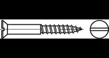 houtschroef 4.5x40mm 20 stuks verzinkt platkop