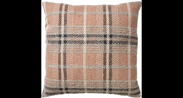 Dutch Decor RENZO - sierkussen 45x45 cm - geruit patroon - Muted Clay - roze - Inclusief binnenkussen