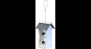 Voedersilo - wit/leisteen -  2-zijdig - hangbaar - 29 cm.