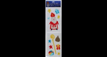 Herbruikbare Raamstickers Sinterklaas en Staf - Raamstickers voor Kinderen - Sinterklaas Stickers - Sinterklaas decoratie - Sinterklaas versiering