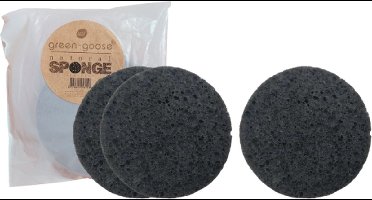 green-goose® Bamboe Houtskool Cellulose Sponsjes - 20 Stuks - Gezichtsreiniging - Herbruikbare Wattenschijfjes - 100% Natuurlijk en Biologisch Afbreekbaar