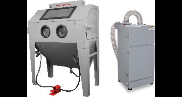 Straalcabine 420 L pro met externe cyclonische afzuiging MW Tools CAT420FC