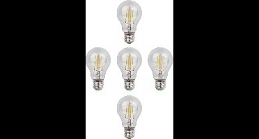 LED filament lamp E27 - 5 stuks - 6W (=60W halogeen) - Daglichtwit 6500K