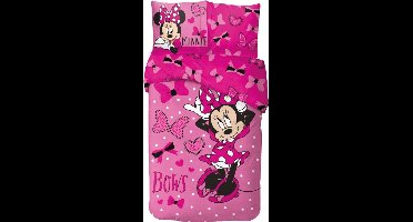 Disney - Minnie Mouse - Dekbedovertrek - 140x200 Cm - Eenpersoons - 100% Katoen.