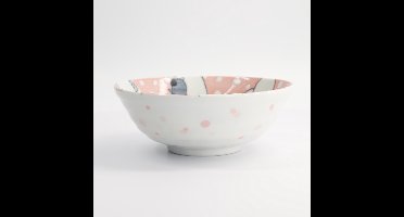 Tokyo Design Studio - Kawaii - Ramenkom - Dieren - Roze - 21x7,8cm - 1000ml