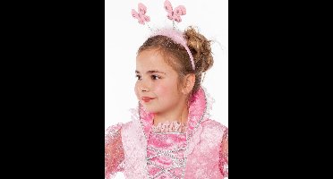 Diadeem vlindertje roze
