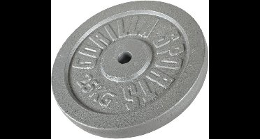 Gorilla Sports Gewichtsschijf - Halterschijf - Gietijzer - 30 mm - 25 kg