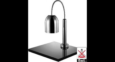 Warmhoudlamp, Enkel, Zilver, met Plaat, Horeca en Professioneel | CaterChef | 688260