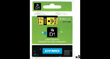 Laminated Tape for Labelling Machines Dymo D1 43618 LabelManager™ Yellow 6 mm (5 Units)