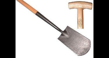 De Wit Zwanehals spade met lip essen steel 75cm