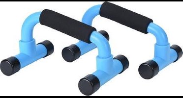 XQ Max Opdruksteunen Set - 2 Stuks Blauw - Trainen Vanuit huis Gym - Fitness Borst Chest