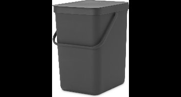 Brabantia Sort & Go Prullenbak - 25 liter - Dark Grey