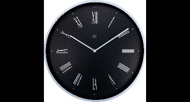 nXt - Wandklok - 40 cm - Plastic - Zwart - 'Felix'