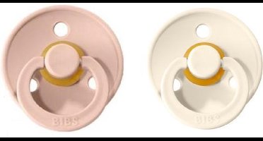 BIBS fopspeen |spenen set van 2 | BLUSH + WHITE | Maat 2 - T2 Leeftijd: 6-18 maanden
