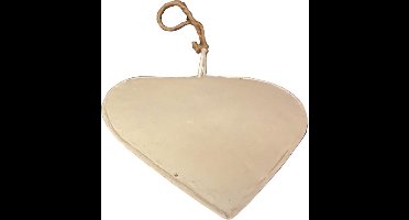 Hart hanger zink wit 20x20 cm