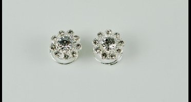 Curlies bol rozet met 9 mini strass points