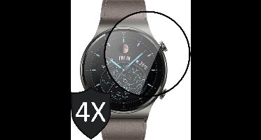 Screenprotector geschikt voor Huawei Watch GT 2 Pro - Full Screen Protector - 4 Stuks