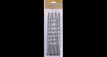 Campking Tentharing Gekarteld 24 cm - 10 Stuks