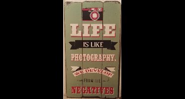MadDeco - wandbord - fotografie - "Life is like photography"