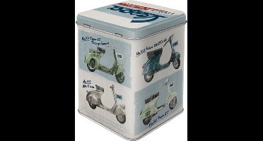 Vespa Model Chart Metalen Theedoosje
