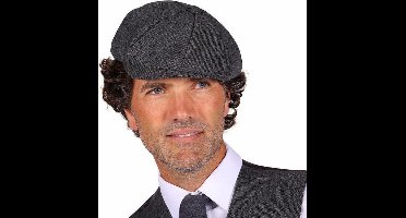 Twenties Cap Deluxe - Voor bij Carnavalskleding Heren Verkleedkleren Volwassenen Carnaval Accessoires - Grijs - Maat 59