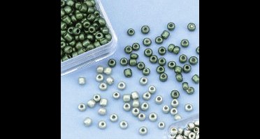 Duo Rocailles Metallic Groen 8/0