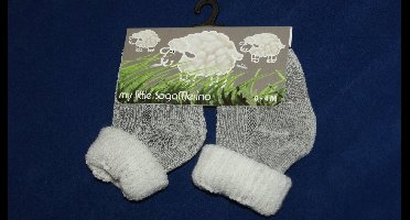 Eureka merino wollen babysokjes S1- unisex - grijs - 4/9 maanden