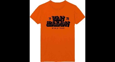 Van Halen - World Tour '78 Heren T-shirt - 2XL - Oranje