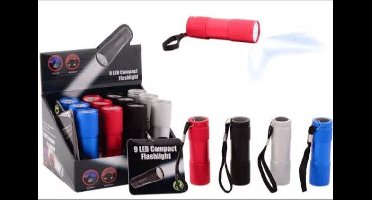 12 zaklamp 9 LED incl.batterijen 29444
