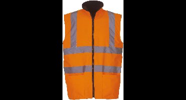 Fluo Fleece Reversible Bodywarmer - Fluo Orange - 2XL - Yoko
