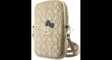 Hello Kitty Quilted Heuptas met Riem (Scherm tot 7 Inch) - Goud